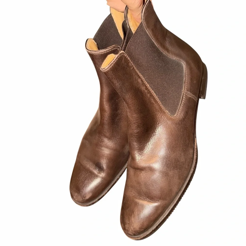 Neiman Marcus Dark Brown‎ Leather Boots ilga women’s size 7.5